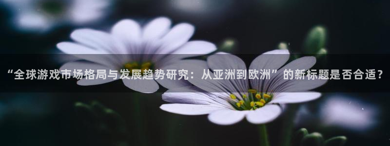 pp电子官网登录注册账号安全吗安全吗：“全球游戏市场格局与发展趋势研究：从亚洲到欧洲”的新标题是否合适？